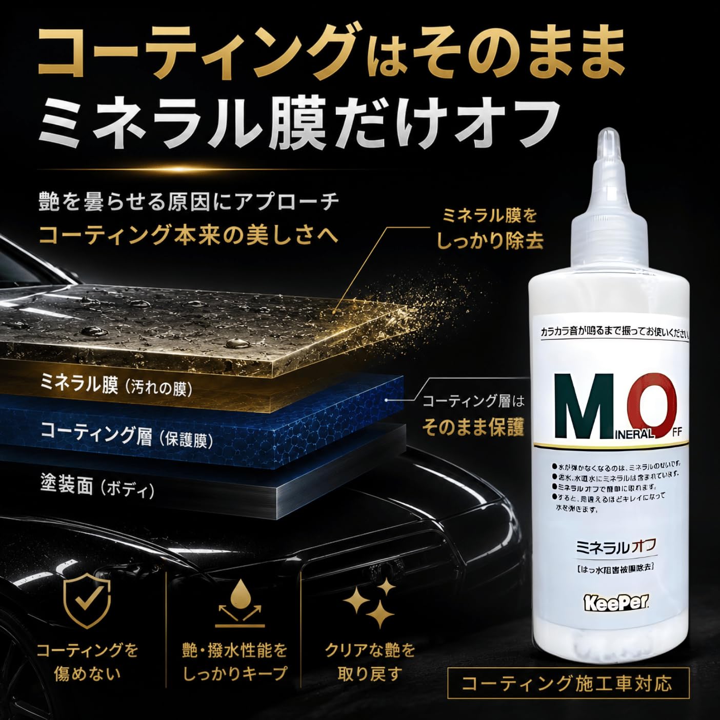 Amazon.co.jp: キーパー ミネラルオフ 190ml KeePer 洗車 スポンジ